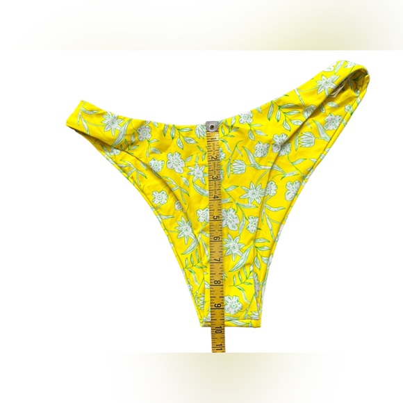 ZAFUL women’s yellow floral underwire V front high cut bikini set size M NWT - Picture 7 of 7